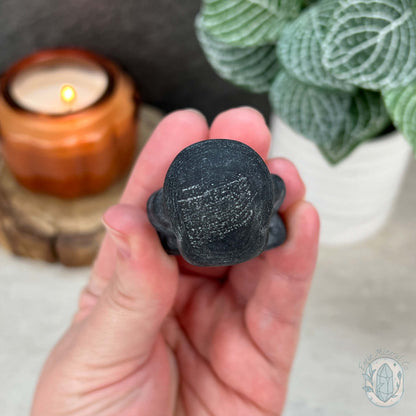 Black Obsidian Yoga Alien Matte Finish Carvings