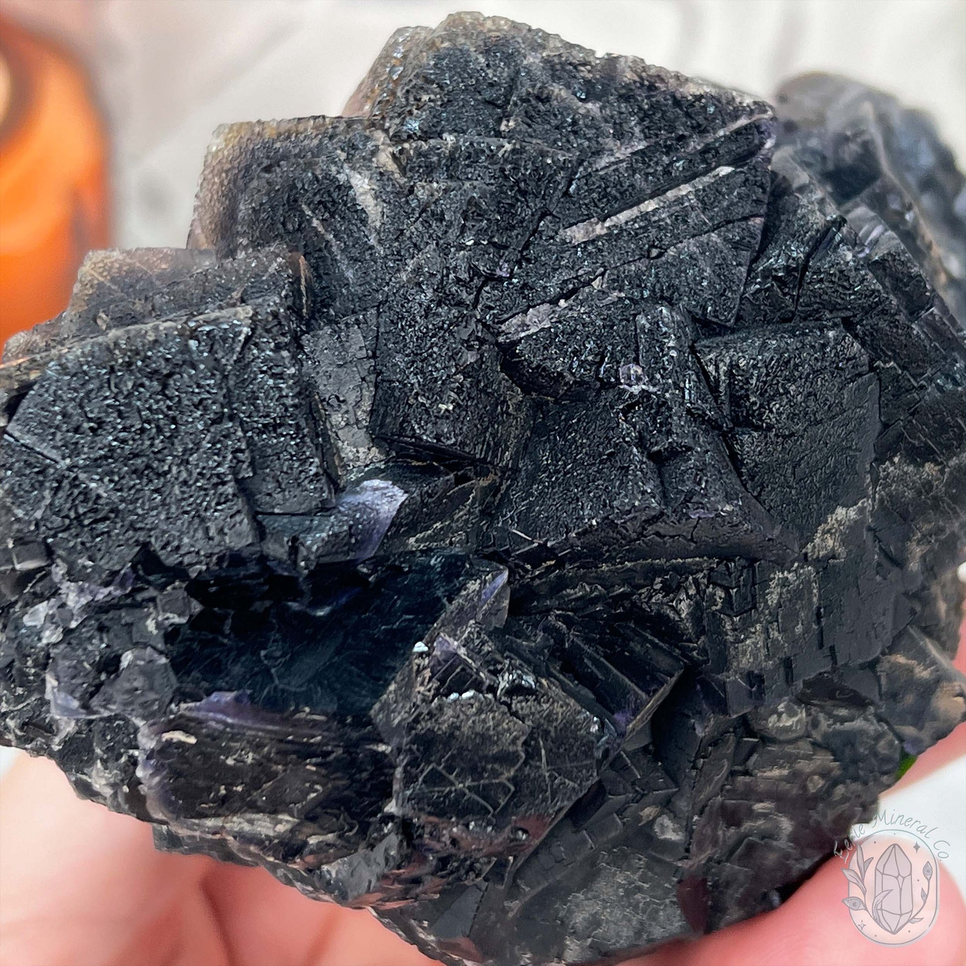 UV Reactive Black Rose Fluorite Specimen
