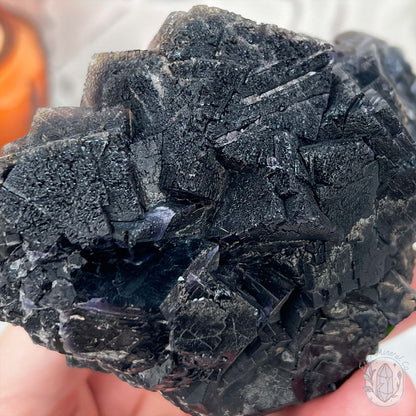 UV Reactive Black Rose Fluorite Specimen