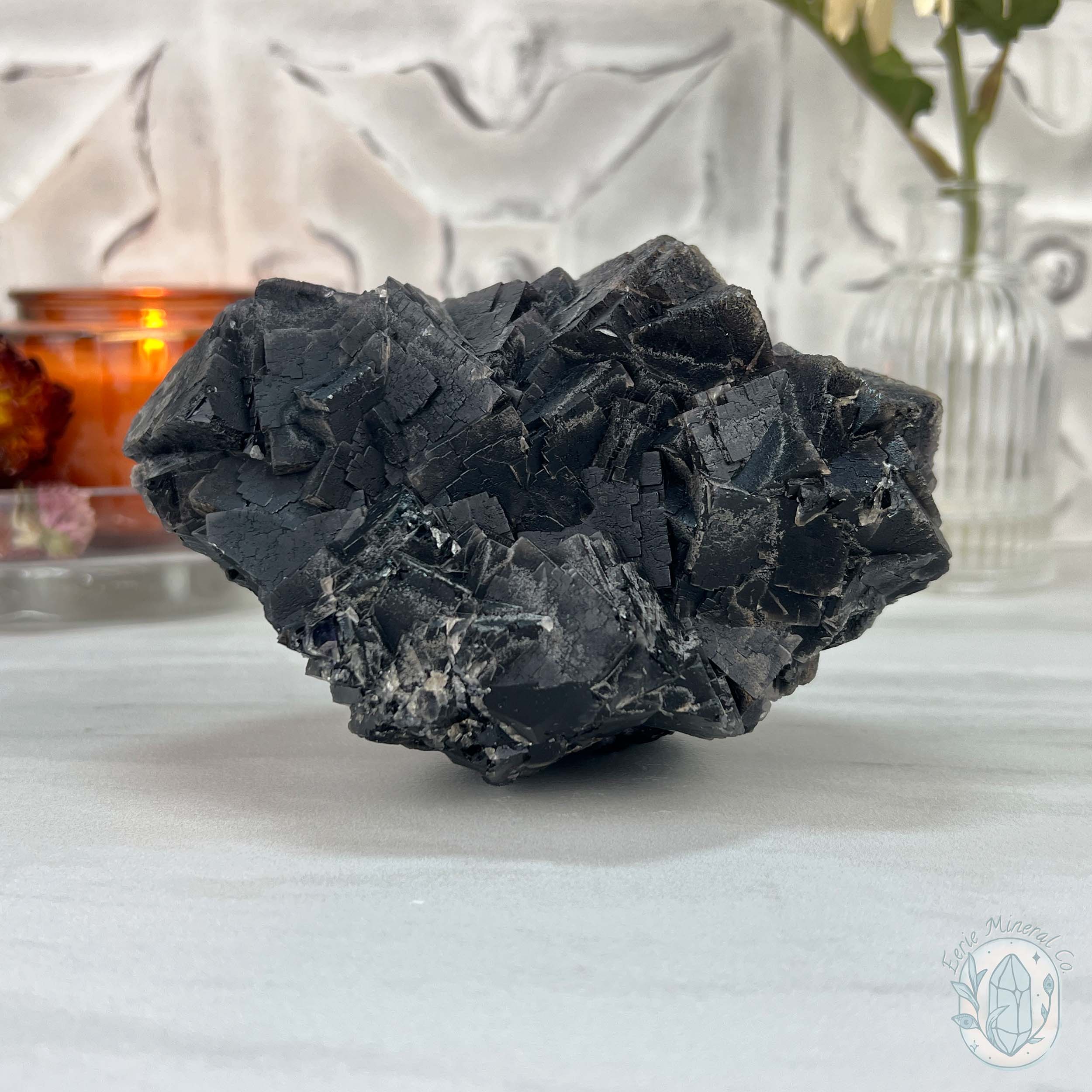 UV Reactive Black Rose Fluorite Specimen | New Fluorite Specimens