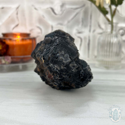 UV Reactive Black Rose Fluorite Specimen