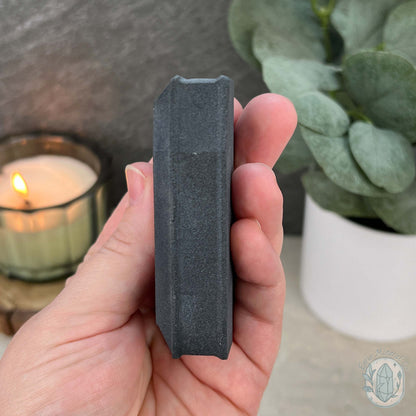Black Obsidian Matte Finish Halloween Coffin Carvings