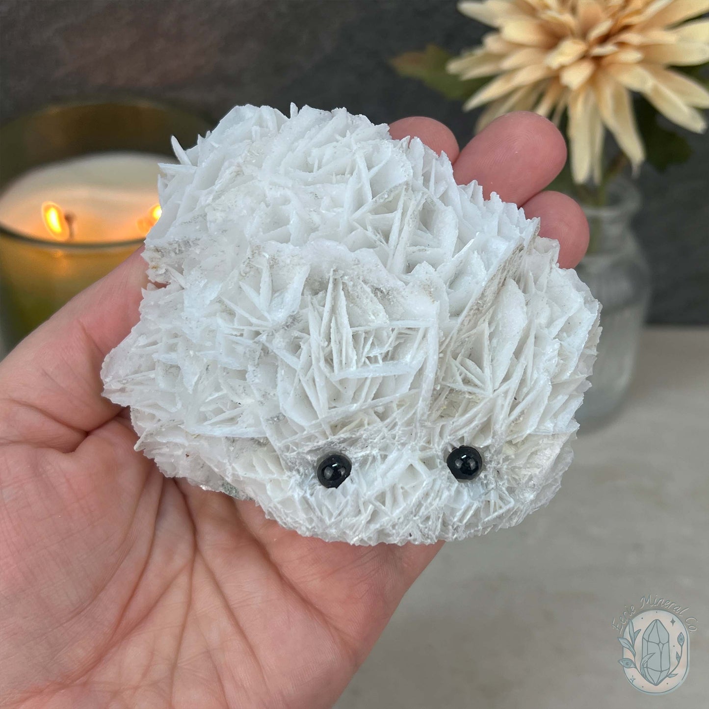 UV Reactive Bladed or Paper Calcite Pet Rock Carving
