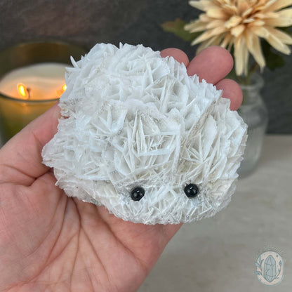 UV Reactive Bladed or Paper Calcite Pet Rock Carving