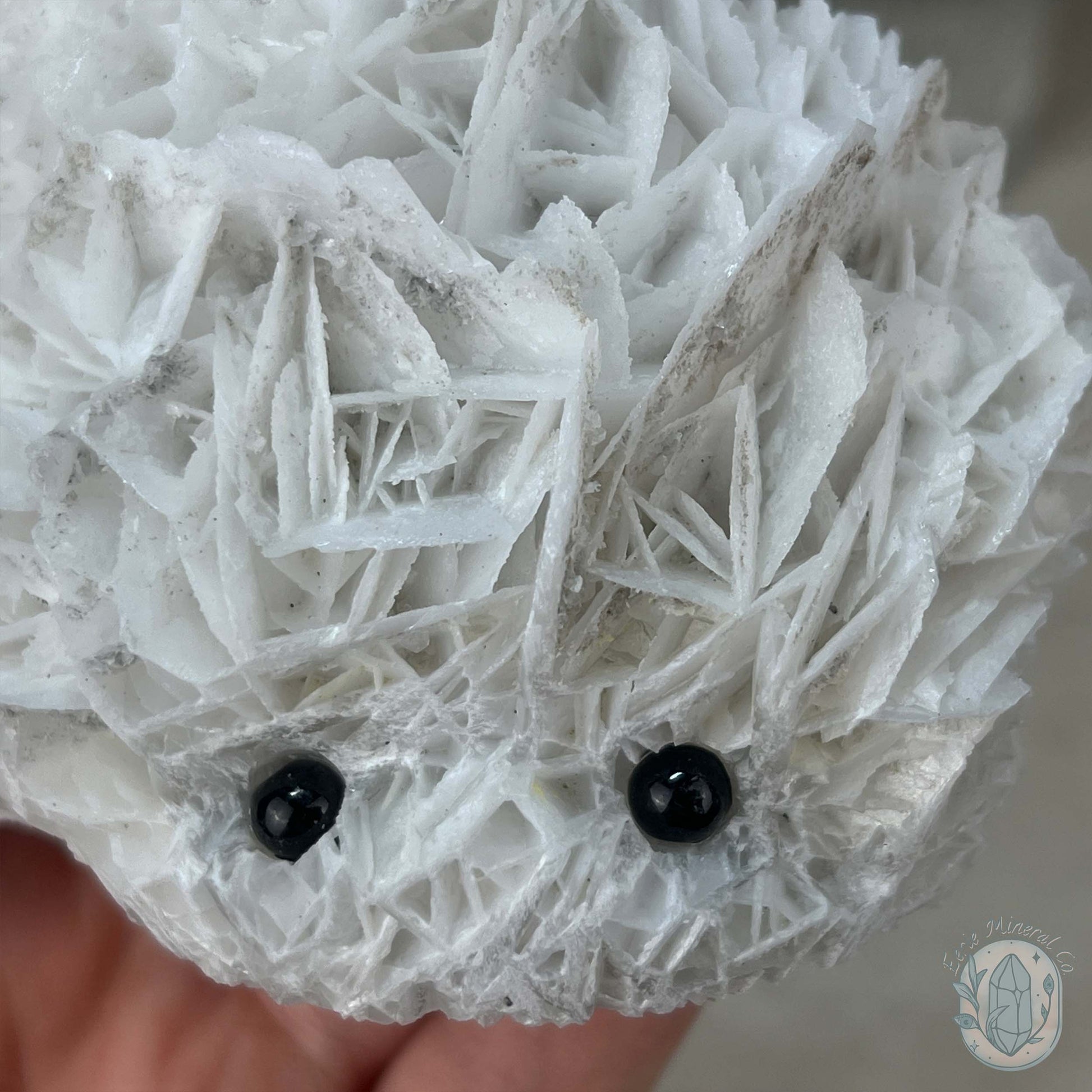 UV Reactive Bladed or Paper Calcite Pet Rock Carving