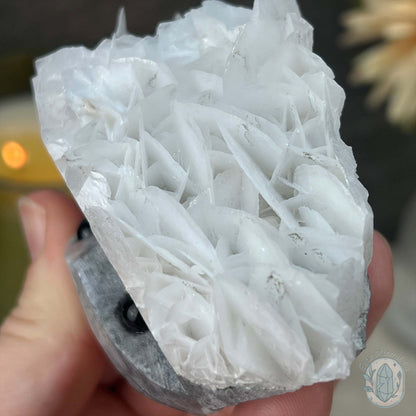UV Reactive Bladed or Paper Calcite Pet Rock Carving