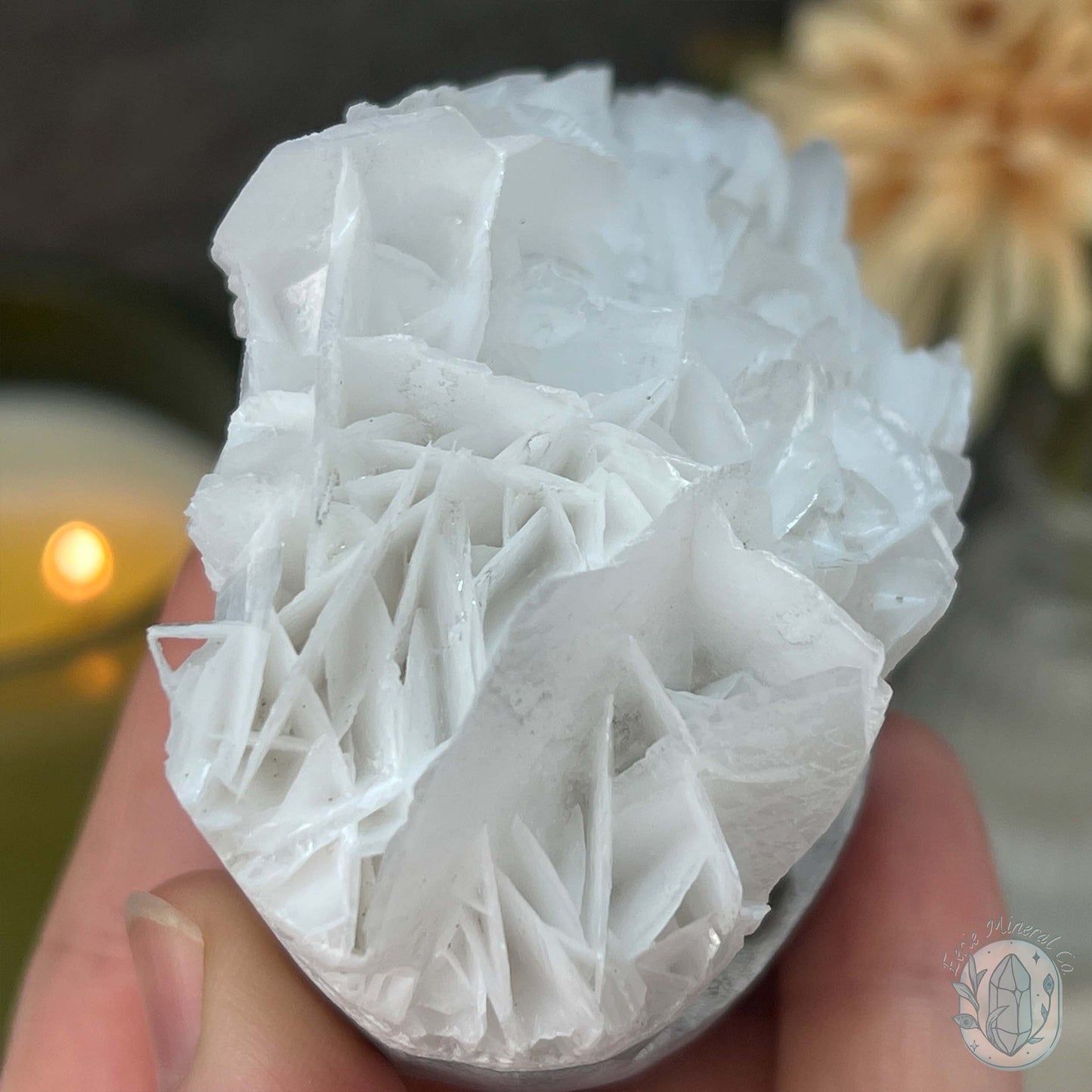 UV Reactive Bladed or Paper Calcite Pet Rock Carving
