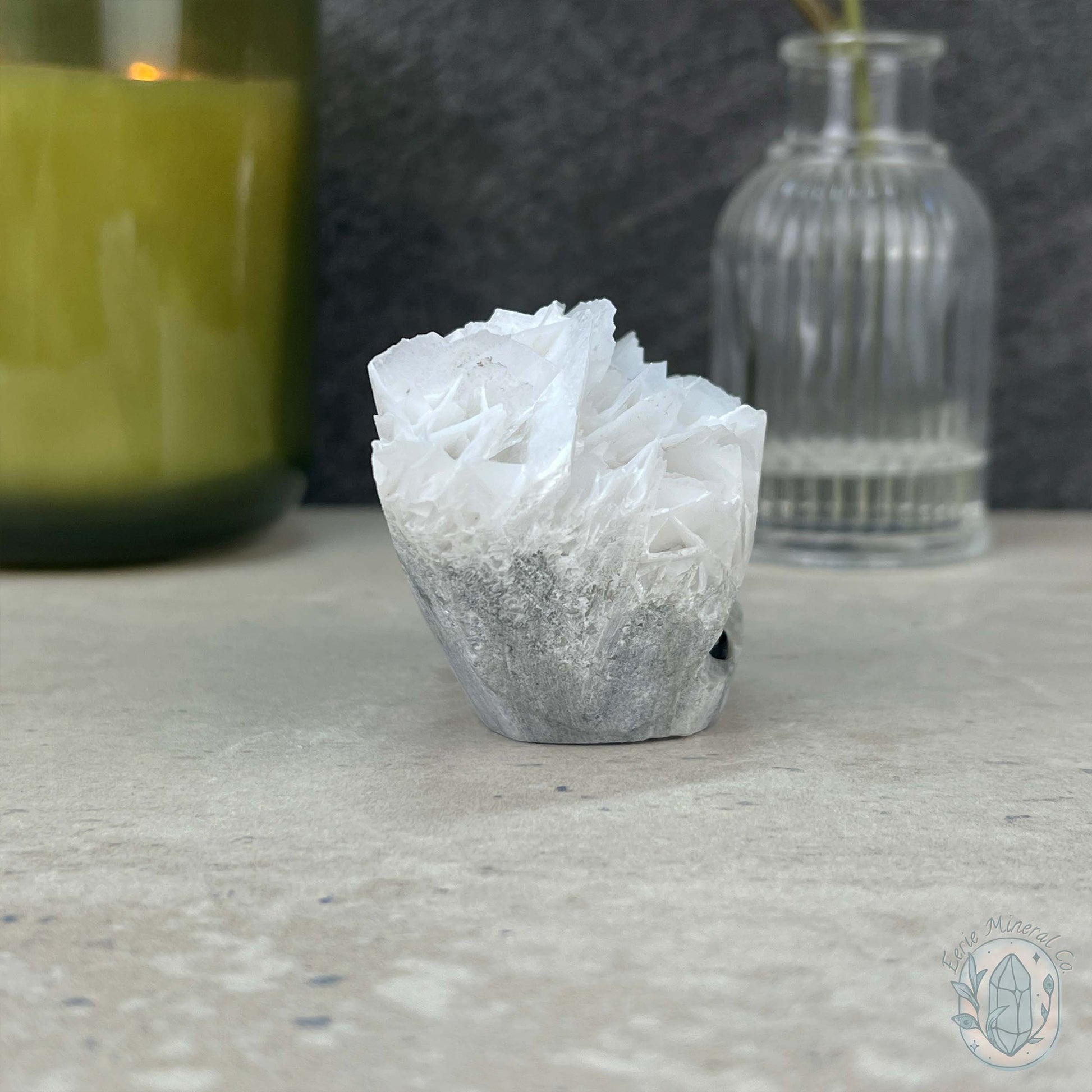 UV Reactive Bladed or Paper Calcite Pet Rock Carving