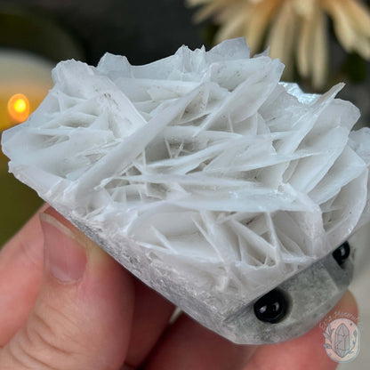 UV Reactive Bladed or Paper Calcite Pet Rock Carving