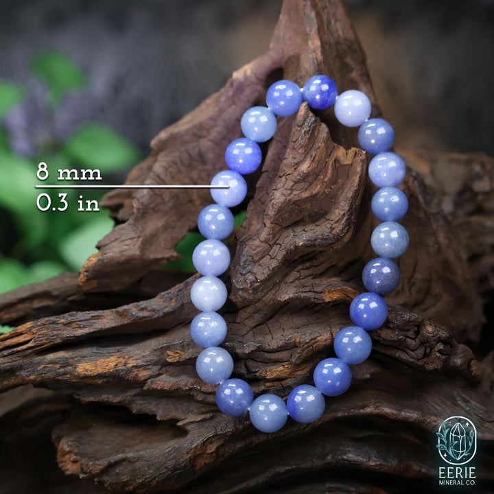 Blue Aventurine Beaded Gemstone Boho Stretch Bracelet