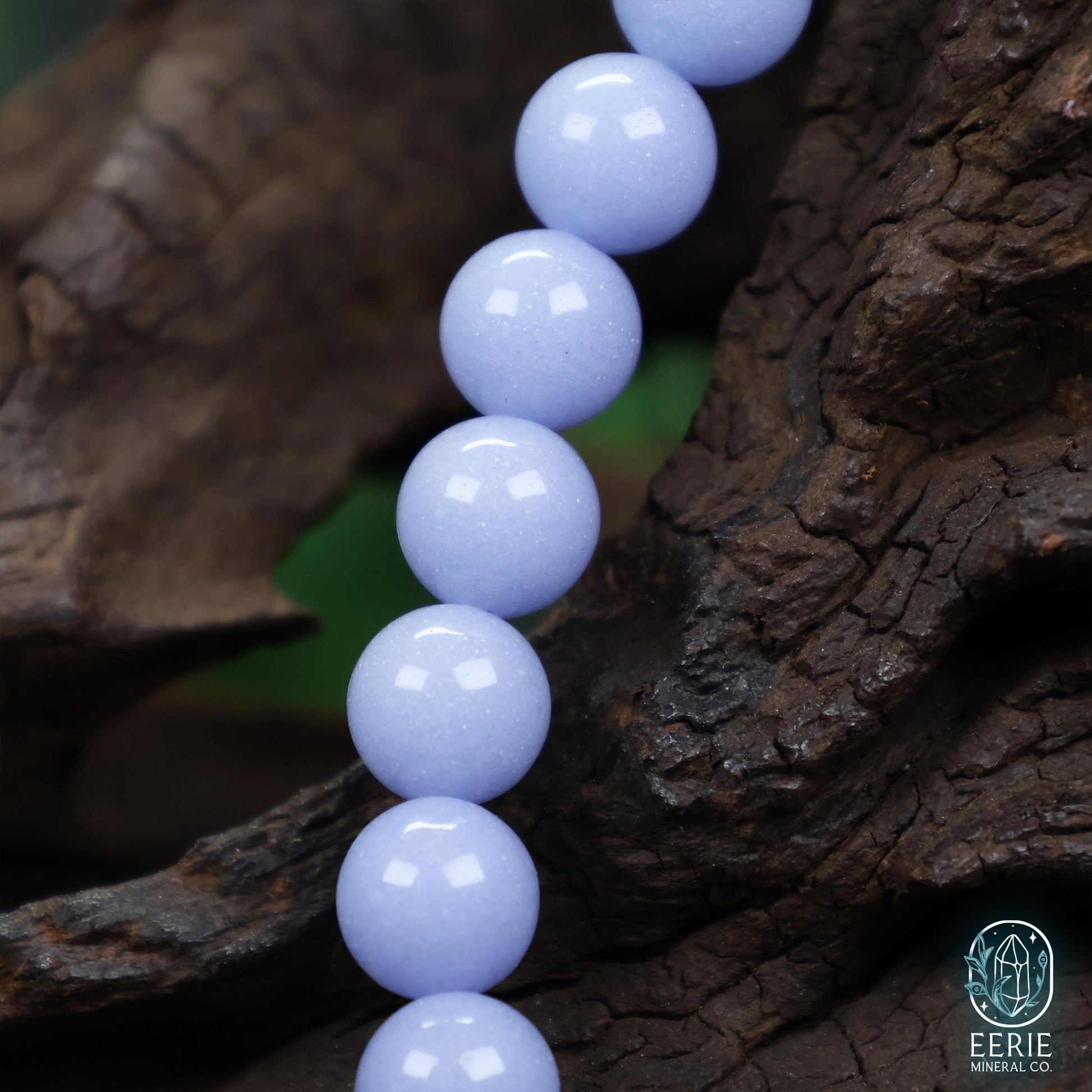 Blue Glow In The Dark Beaded Boho Stretch Bracelet