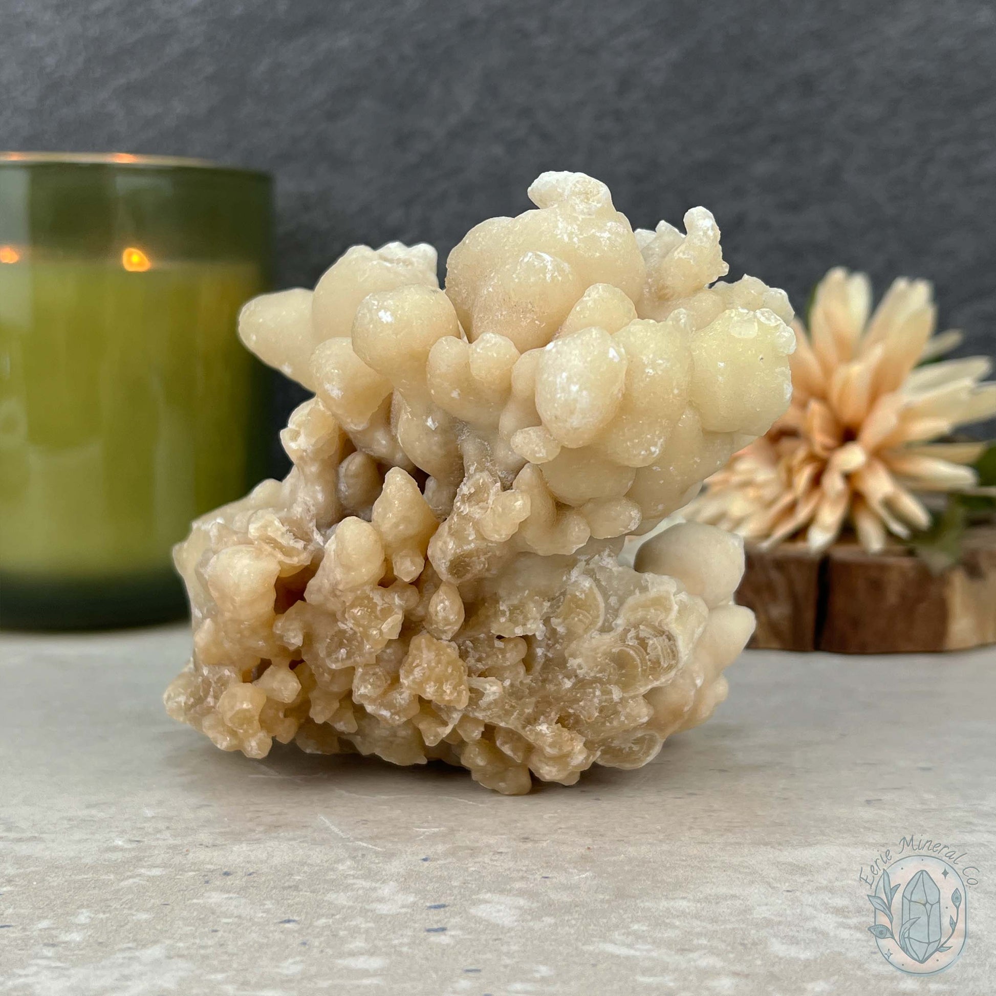 Natural Druzy Cave Calcite Stalactite Specimen