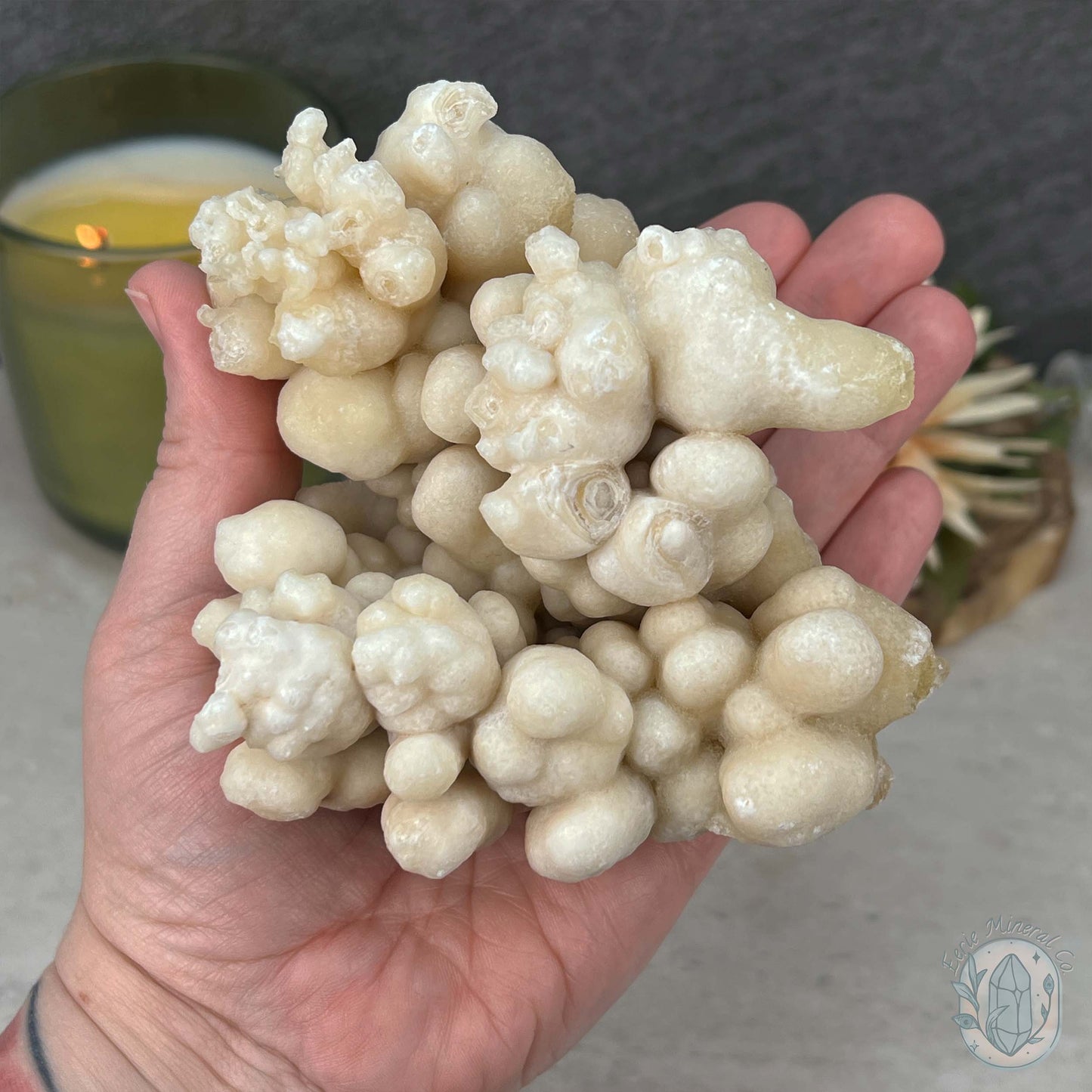 Natural Druzy Cave Calcite Stalactite Specimen