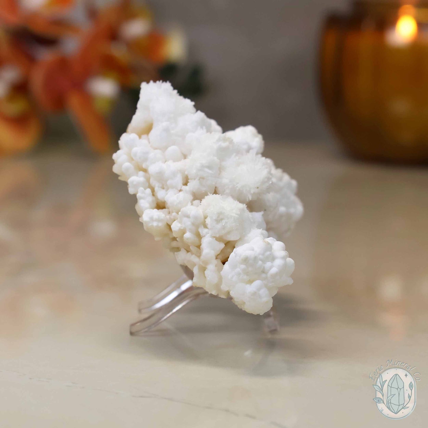 White Druzy Calcite Cave Stalactite Specimen