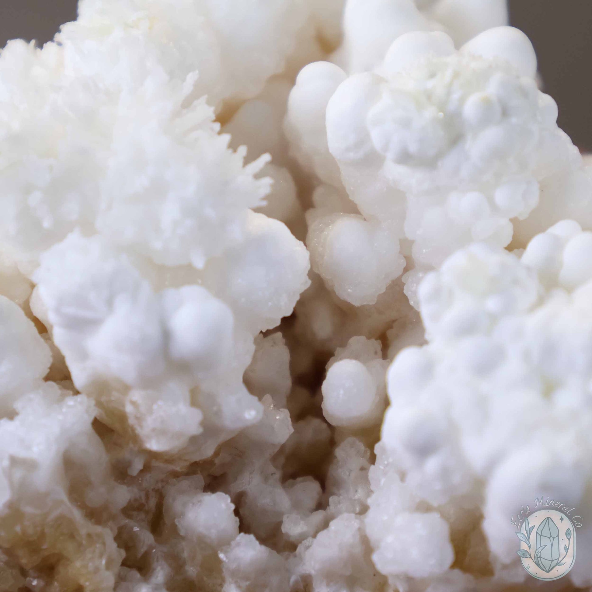 White Druzy Calcite Cave Stalactite Specimen