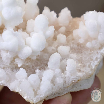 White Colored Druzy Calcite Cave Stalactite Specimen