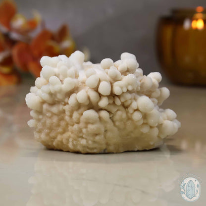 White Druzy Calcite Cave Stalactite Specimen