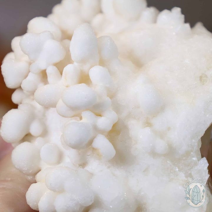 White Druzy Calcite Cave Stalactite Specimen