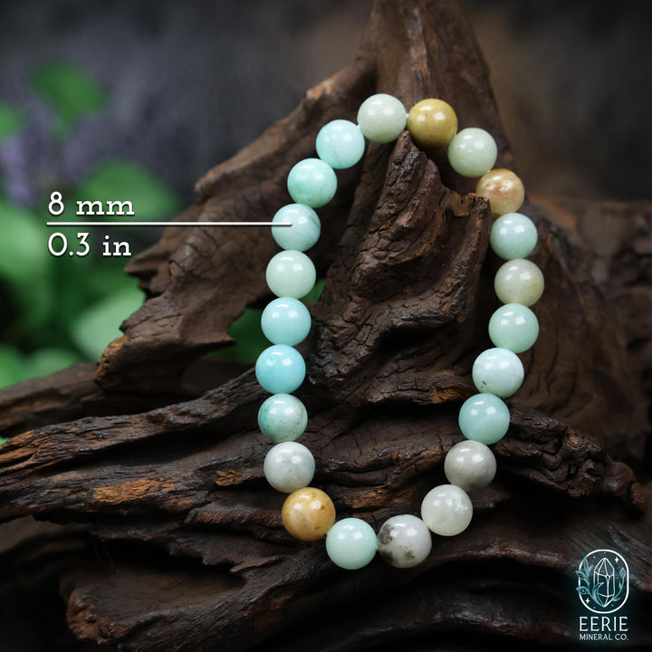 Caribbean Calcite Beaded Gemstone Boho Stretch Bracelet