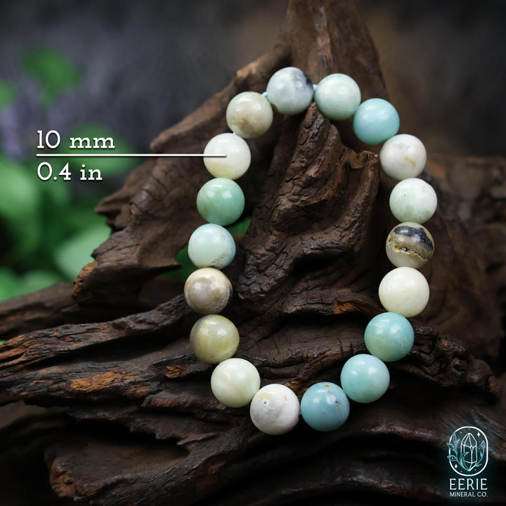 Caribbean Calcite Beaded Gemstone Boho Stretch Bracelet