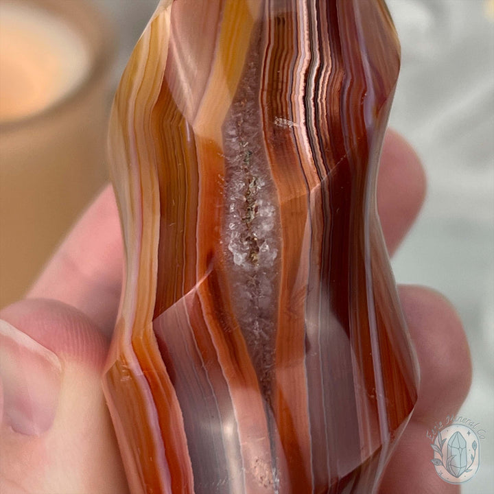 Polished Carnelian Agate Flame