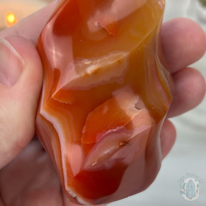 Polished Carnelian Agate Flame