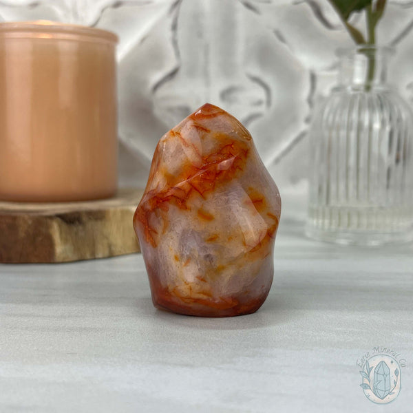 Polished Carnelian Agate Flame