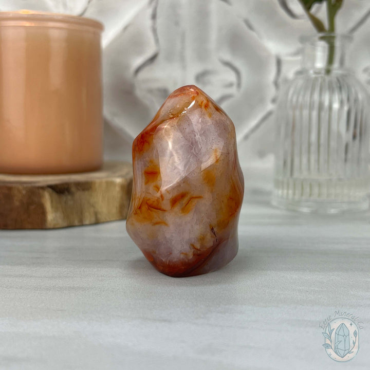 Polished Carnelian Agate Flame