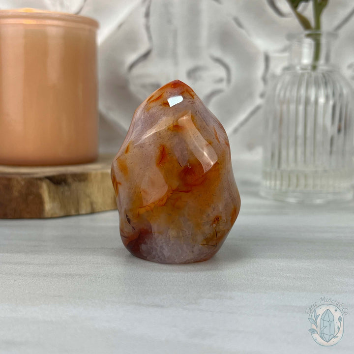 Polished Carnelian Agate Flame