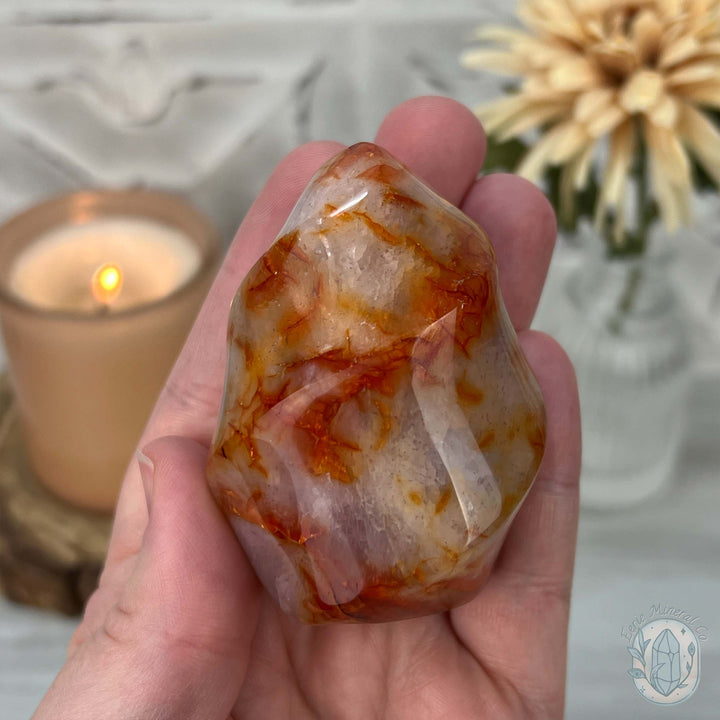 Polished Carnelian Agate Flame