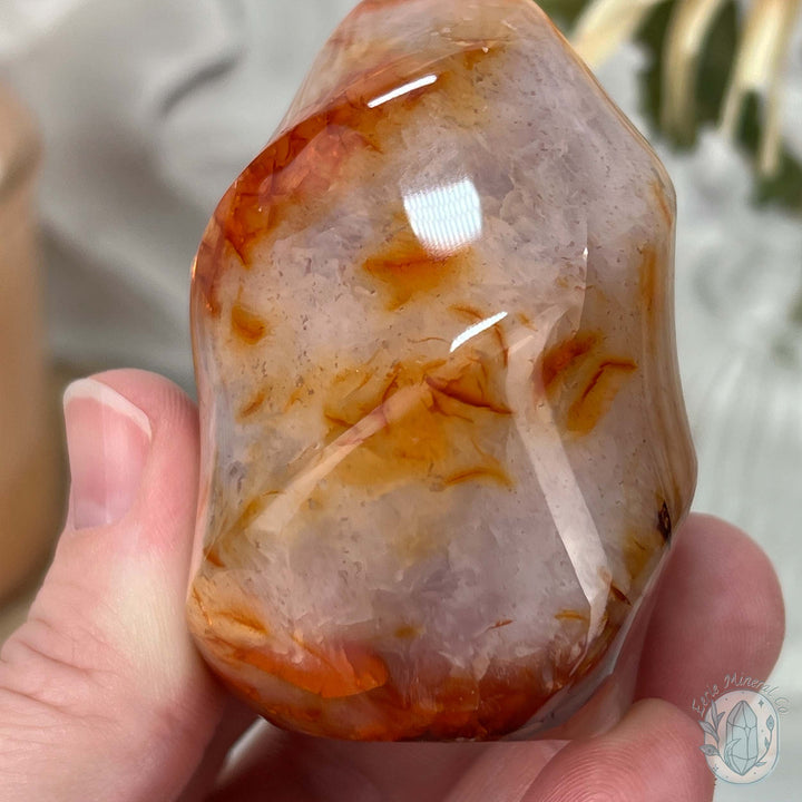 Polished Carnelian Agate Flame