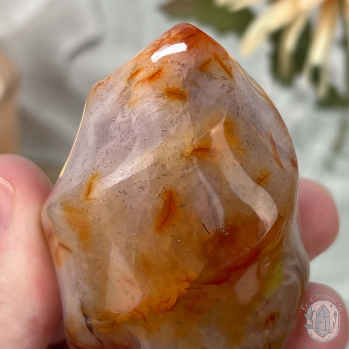 Polished Carnelian Agate Flame