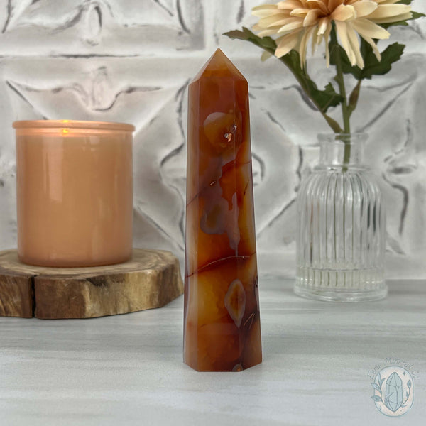 Polished Carnelian Agate Tower