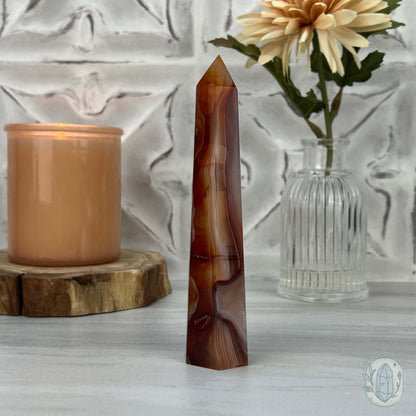 Polished Carnelian Agate Tower