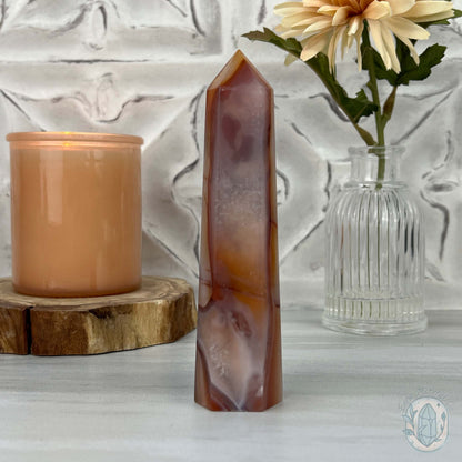 Polished Carnelian Agate Tower