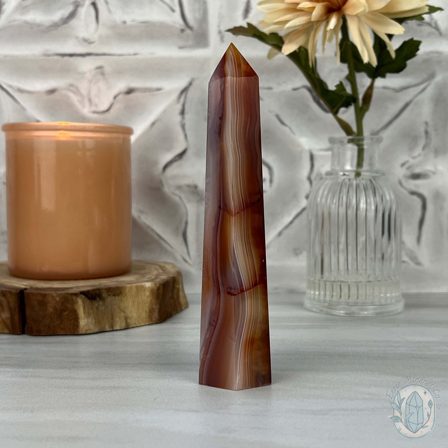 Polished Carnelian Agate Tower