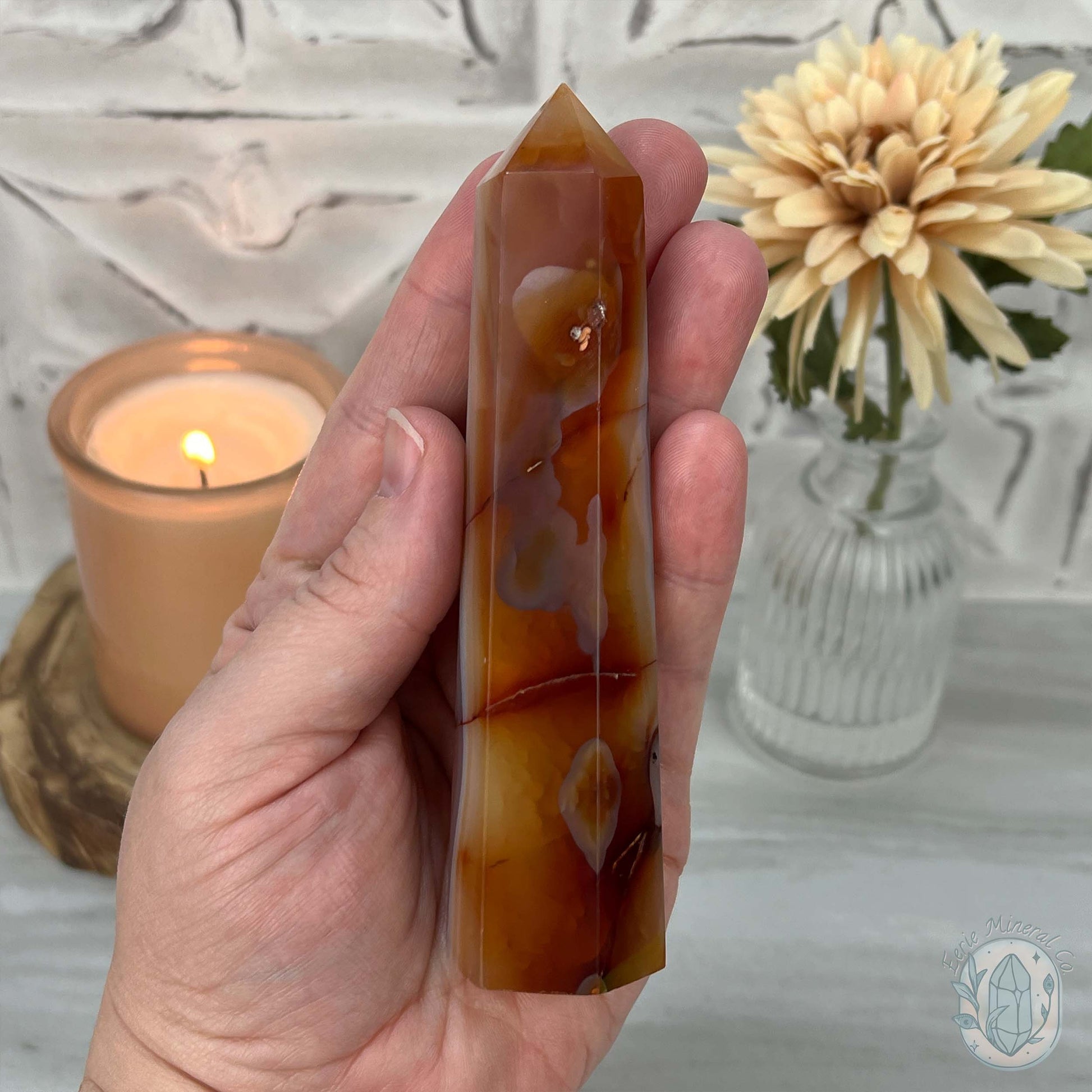 Polished Carnelian Agate Tower