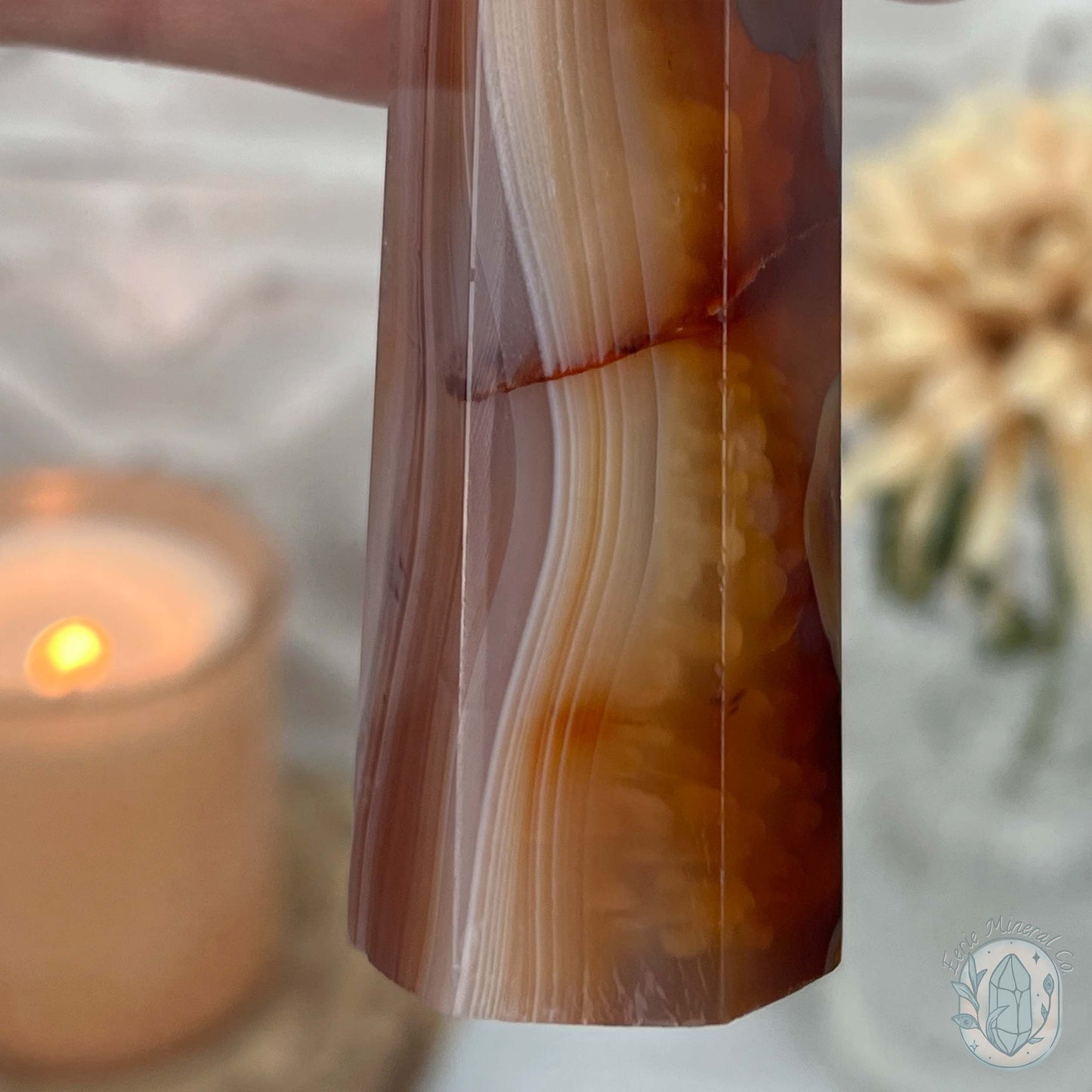Polished Carnelian Agate Tower