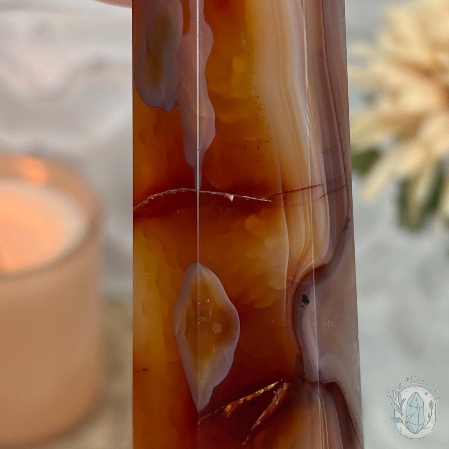 Polished Carnelian Agate Tower