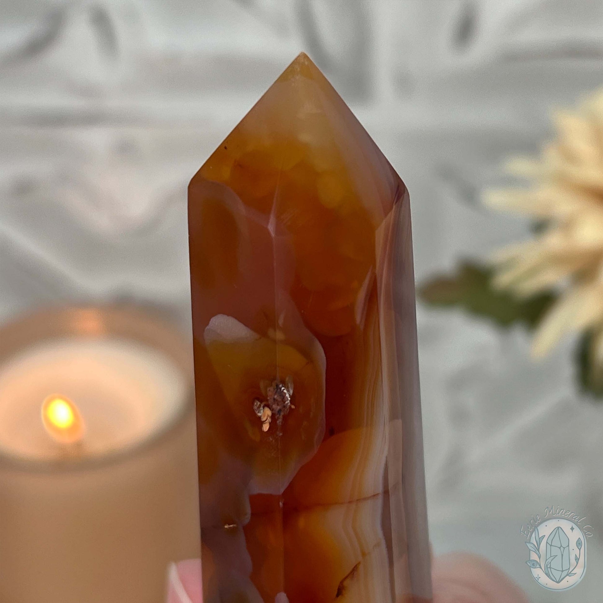 Polished Carnelian Agate Tower