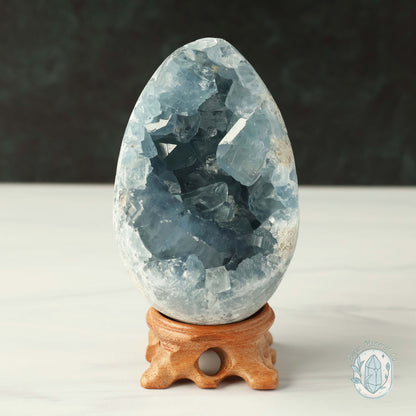 Celestite Geode Crystal Egg
