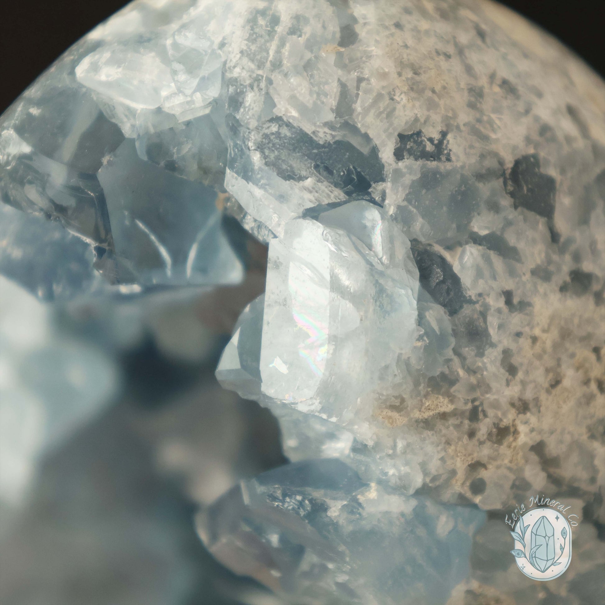 Celestite Geode Crystal Egg