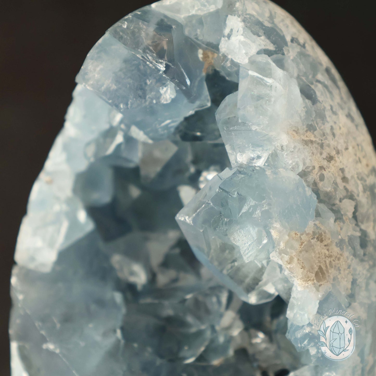 Celestite Geode Crystal Egg