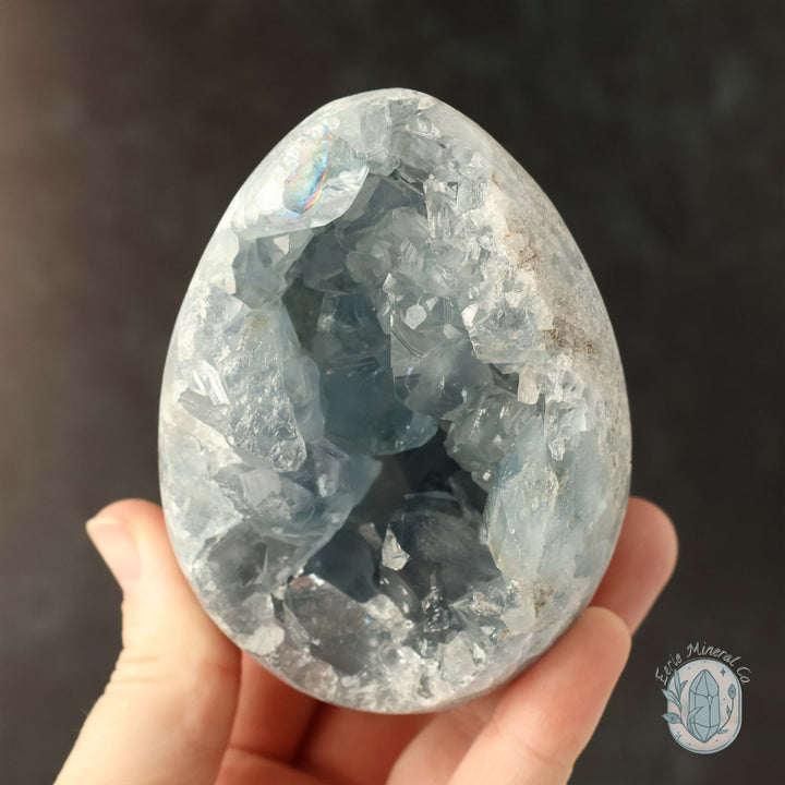 Celestite Geode Crystal Egg