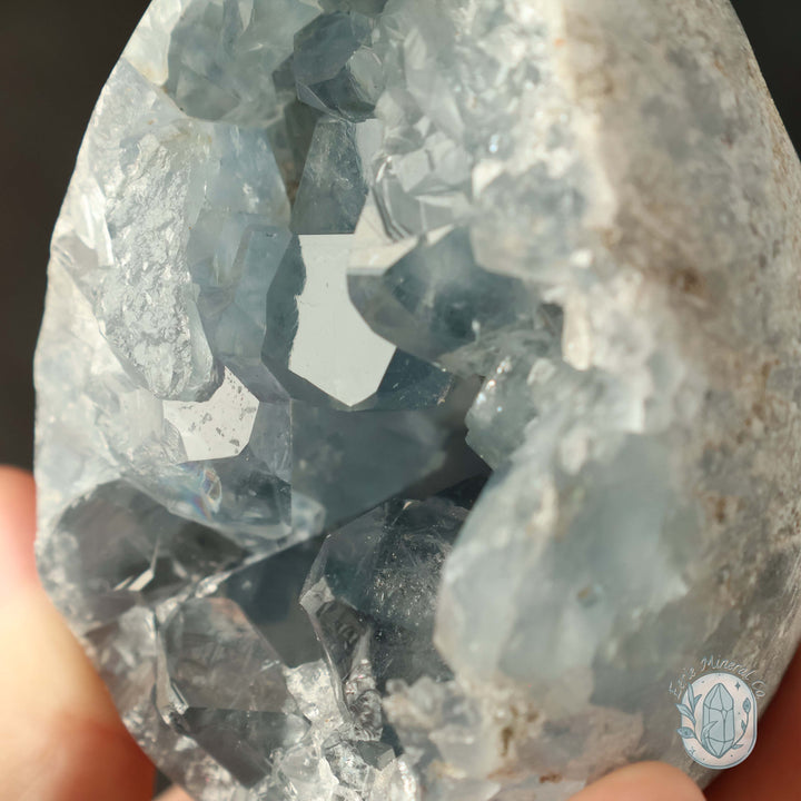 Celestite Geode Crystal Egg