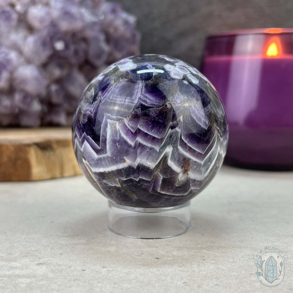 58mm Chevron (Dream) Amethyst Sphere