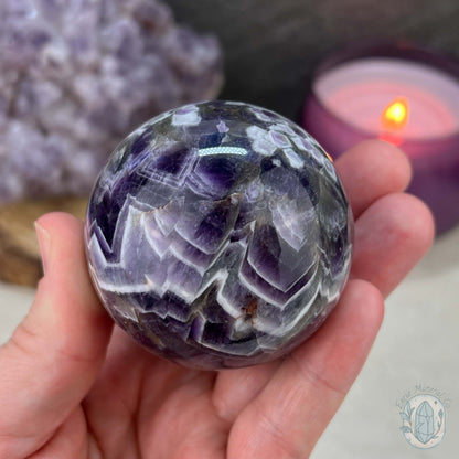 58mm Chevron (Dream) Amethyst Sphere