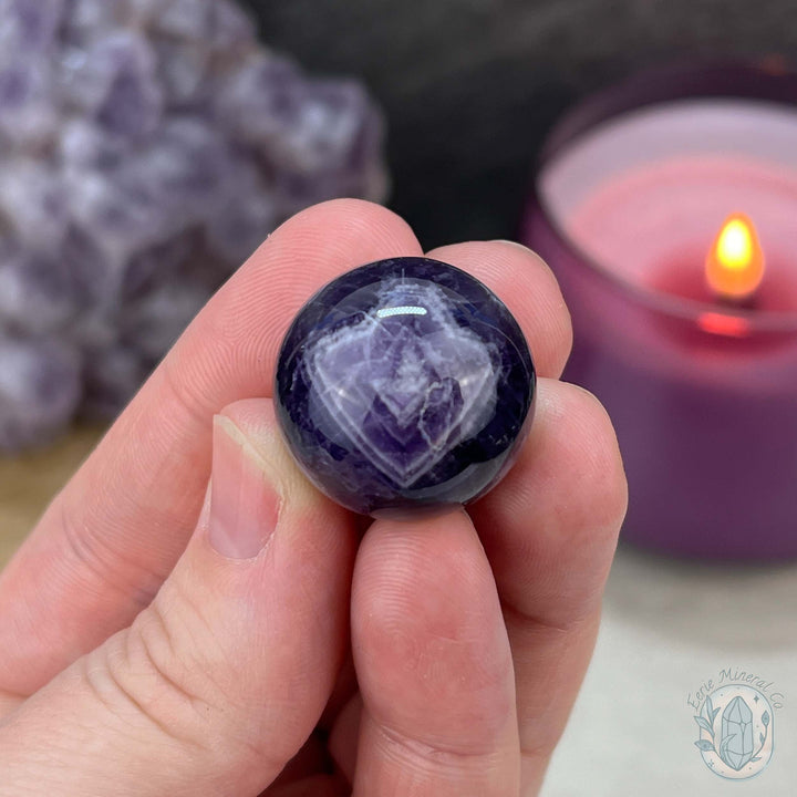 Trio of Chevron (Dream) Amethyst Spheres