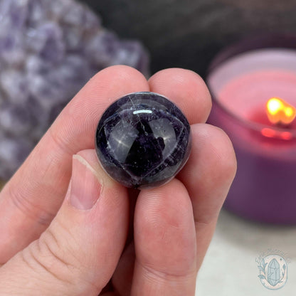 Trio of Chevron (Dream) Amethyst Spheres