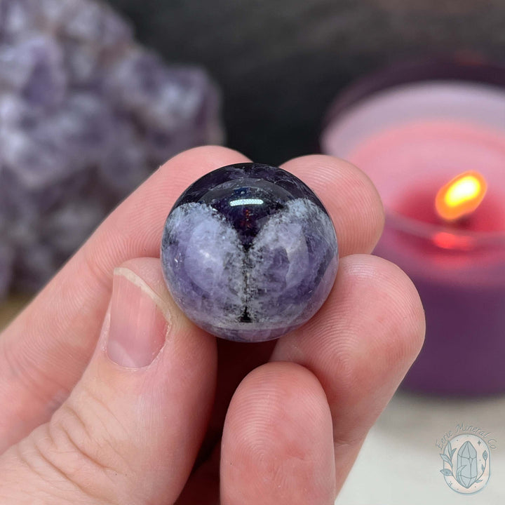 Trio of Chevron (Dream) Amethyst Spheres